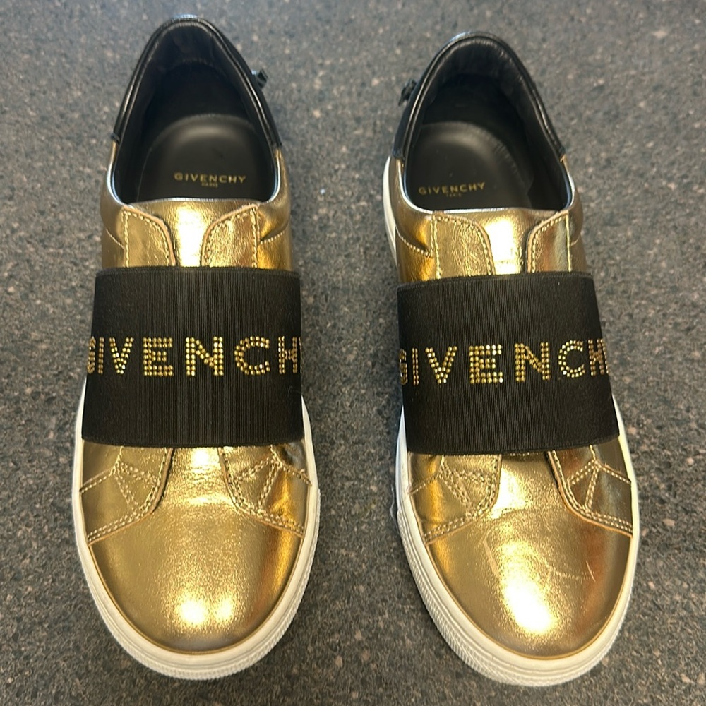 Metallic Gold Givenchy Sneakers
